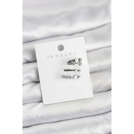 Gümüş Renk Zirkon Taşlı Pirinç Kıkırdak Küpe TJ-BKP11614