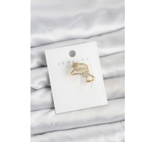 Gold Renk Zirkon Taşlı Yıldız Model Kıkırdak Earcuff Küpe - TJ-BKP11615