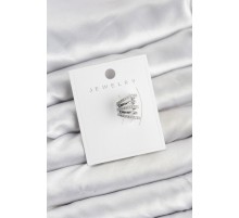 Gümüş Renk Pirinç Zirkon Taşlı Kıkırdak Earcuff Küpe - TJ-BKP11620