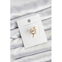 Gold Renk Pirinç Diken Model Kıkırdak Earcuff Küpe TJ-BKP11621