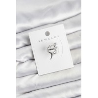 Gümüş Renk Pirinç Diken Model Kıkırdak Earcuff Küpe TJ-BKP11622