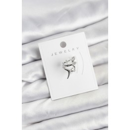 Gümüş Renk Pirinç Diken Model Kıkırdak Earcuff Küpe TJ-BKP11622