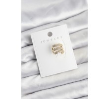 Pirinç Gold Renk Zirkon Taşlı Earcuff Kıkırdak Küpe - TJ-BKP11623