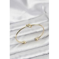 Düğüm Model Pirinç Gold Renk Kadın Bileklik TJ-BB8231