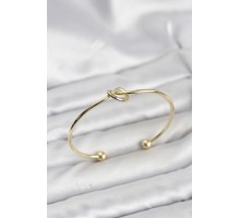 Düğüm Model Pirinç Gold Renk Kadın Bileklik - TJ-BB8231