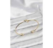 Düğüm Model Pirinç Gold Renk Kadın Bileklik - TJ-BB8231