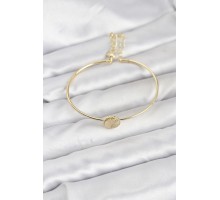 Gold Renk Pirinç Model Kadın Bileklik - TJ-BB8234