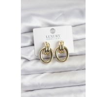 Gold Renk Pirinç Vintage Kadın Küpe - TJ-BKP11625