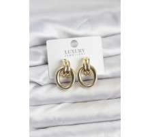 Gold Renk Pirinç Vintage Kadın Küpe - TJ-BKP11625