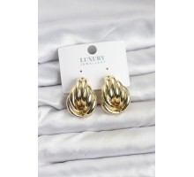 Pirinç Gold Renk Vintage Kadın Küpe - TJ-BKP11627