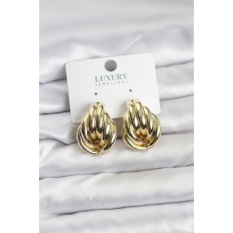 Pirinç Gold Renk Vintage Kadın Küpe TJ-BKP11627