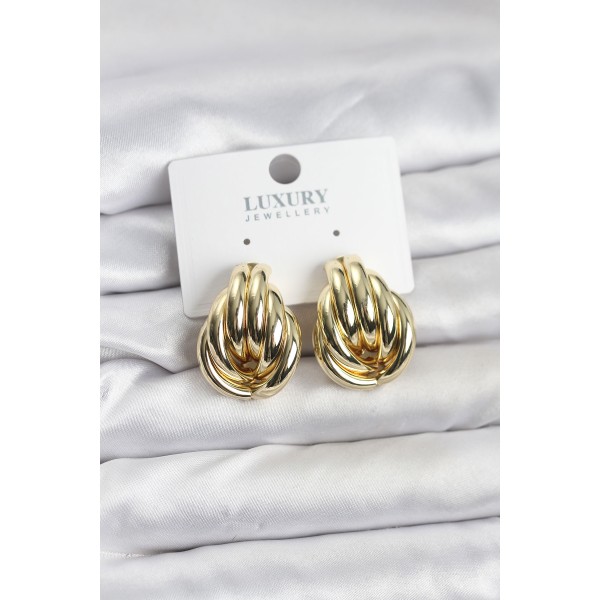 Pirinç Gold Renk Vintage Kadın Küpe - TJ-BKP11627