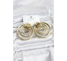 Pirinç Gold Renk Halka Model Vintage Kadın Küpe - TJ-BKP11629