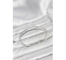 Dorika Model Pirinç Gümüş Renk Kadın Bileklik - TJ-BB8250