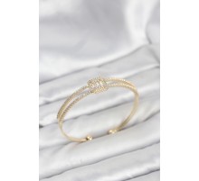 Pirinç Gold Renk Baget Model Kadın Bileklik - TJ-BB8263