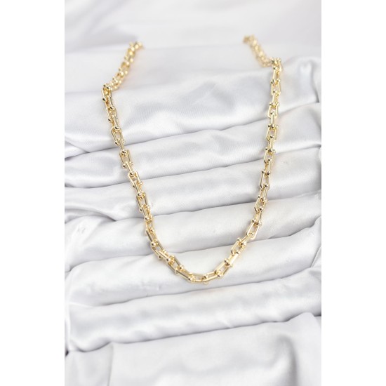 Gold Renk Pirinç Tifani Model Kadın Kolye - TJ-BKO10819