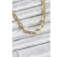 Pirinç Gold Renk Tifani Model Kadın Kolye - TJ-BKO10822
