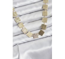 Kare Plaka Model Gold Renk Kadın Kolye - TJ-BKO10825