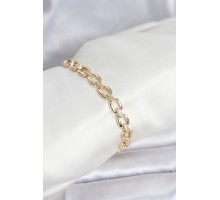 Pirinç Gold Renk VIP Seri Zincir Model Zirkon Taşlı Kadın Bileklik - TJ-BB8274