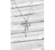 316L Çelik Zincir Gümüş Renk Fiyonk Model Kadın Kolye - TJ-BKO10868