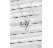 316L Çelik Zincir Gümüş Renk Anka Kuşu Model Kadın Kolye - TJ-BKO10878