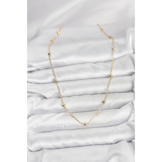 CM Gold Renk Top Zincirli Kadın Kolye - TJ-BKO10915