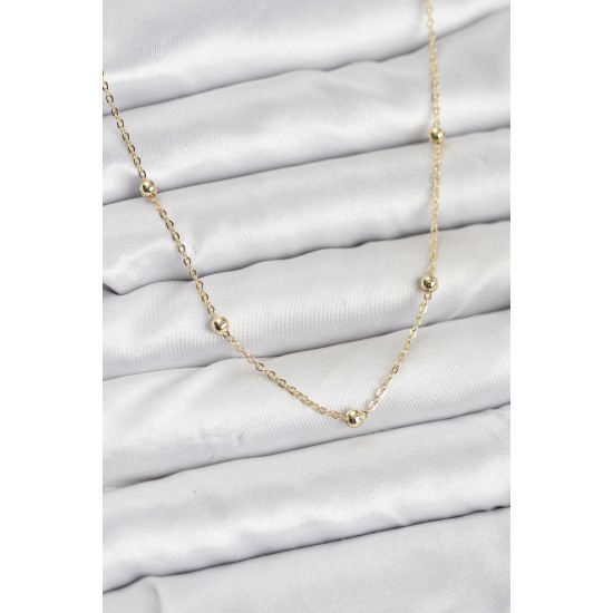 CM Gold Renk Top Zincirli Kadın Kolye - TJ-BKO10915