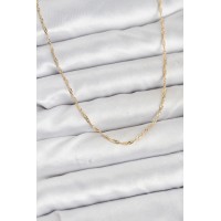 CM 14K Gold Renk Pirinç Ezme Burgu Model Kadın Kolye TJ-BKO10916