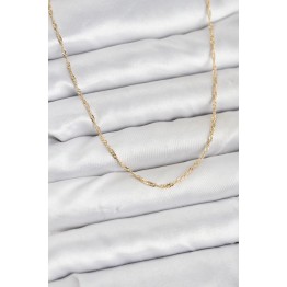 CM 14K Gold Renk Pirinç Ezme Burgu Model Kadın Kolye TJ-BKO10916