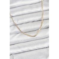 CM 14K Gold Renk Pirinç Zincir Model Kadın Kolye TJ-BKO10917