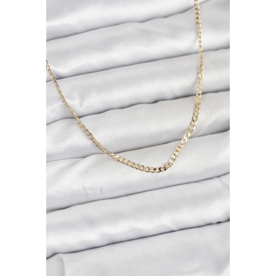 CM 14K Gold Renk Pirinç Zincir Model Kadın Kolye - TJ-BKO10917