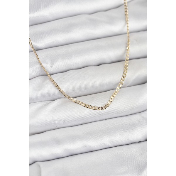 CM 14K Gold Renk Pirinç Zincir Model Kadın Kolye - TJ-BKO10917
