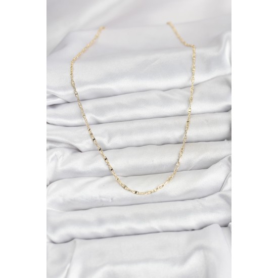 CM 14K Gold Renk Pirinç Gemi Zinciri Model Kadın Kolye - TJ-BKO10918