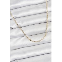 CM 14K Gold Renk Pirinç Gemi Zinciri Model Kadın Kolye TJ-BKO10918