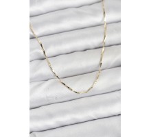 CM 14K Gold Renk İnce Kesim Çubuk Model Zincir Kadın Kolye - TJ-BKO10919