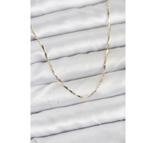 CM 14K Gold Renk İnce Kesim Çubuk Model Zincir Kadın Kolye - TJ-BKO10919
