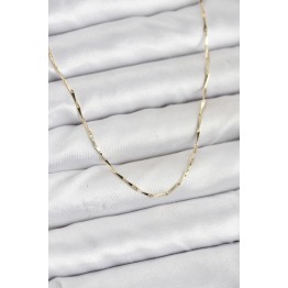 CM 14K Gold Renk İnce Kesim Çubuk Model Zincir Kadın Kolye - TJ-BKO10919