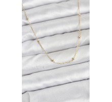 CM 14K Gold Renk Minik Top Zincirli Kadın Kolye - TJ-BKO10920