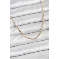 CM 14K Gold Renk Lazerli Zincir Model Kadın Kolye TJ-BKO10923