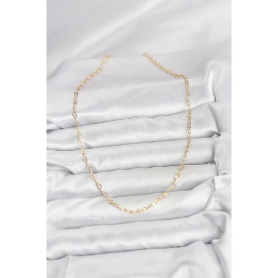 CM 14K Gold Renk Kalp Zincirli Kadın Kolye - TJ-BKO10924