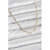 CM 14K Gold Renk Pirinç Ataç Zincir Kadın Kolye TJ-BKO10925