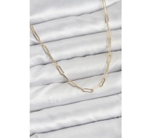 CM 14K Gold Renk Pirinç Ataç Zincir Kadın Kolye - TJ-BKO10925