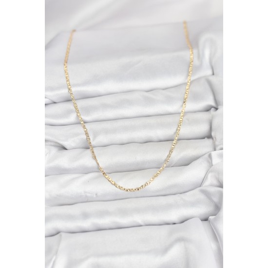 CM 14K Gold Renk Pirinç Lazer Model 60 cm Kadın Kolye - TJ-BKO10927