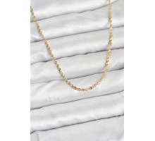 CM 14K Gold Renk Ezme Burgu Zincir Model 60 cm Kadın Kolye - TJ-BKO10929