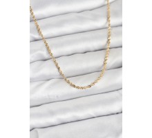 CM 14K Gold Renk Ezme Burgu Zincir Model 60 cm Kadın Kolye - TJ-BKO10929