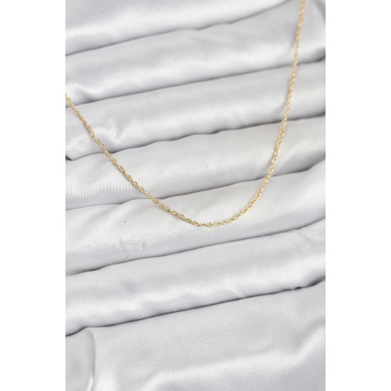 CM 14K Gold Renk Burgu Model 60 cm Kadın Kolye - TJ-BKO10932