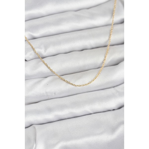 CM 14K Gold Renk Burgu Model 60 cm Kadın Kolye - TJ-BKO10932