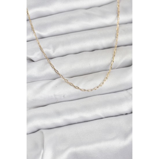 CM 14K Gold Renk Ataç Zincir Model 60 cm Kadın Kolye - TJ-BKO10934