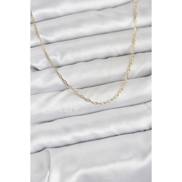 CM 14K Gold Renk Ataç Zincir Model 60 cm Kadın Kolye - TJ-BKO10934