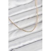 CM 14K Gold Renk Top Zincirli Model 60 cm Kadın Kolye TJ-BKO10937